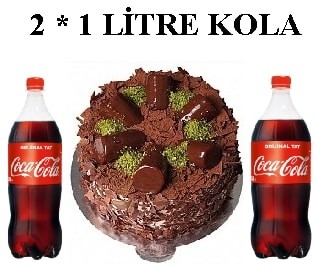6-9 Kişilik Çikolatalı Muzlu Yaş Pasta & 2x1 Lt Cola Ordu pasta