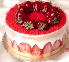 Gerçek Çilekli Mois Yaş Pasta 2-3 Kişilik Ordu pasta