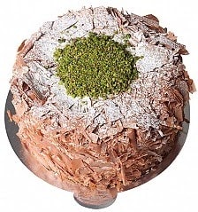 Premium Seri 6-9 Kişilik Çikolatalı Fıstıklı Buket Ordu pasta